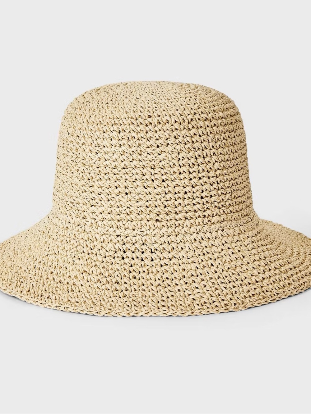 Straw Crochet Bucket Hat - Universal Thread Natural S/M - NWT